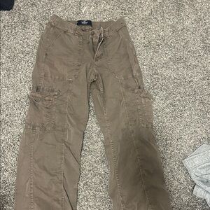 Hollister Women's Brown Wide Leg Cargo Pants